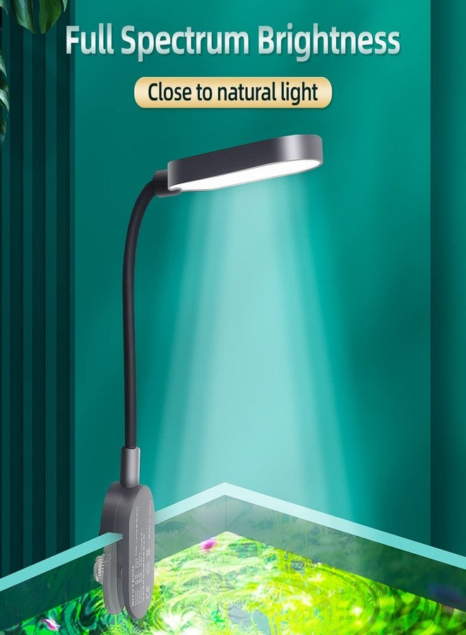 UPETTOOLS Aquarium Light with Adapter LED Clip on Fish Tank Light Small Full Spectrum USB Light 360° Rotation Lighting 5W - Image 2